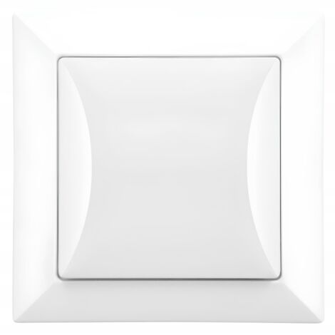 Interruttore singolo per scale da incasso 8,1x8,1 cm bianco 10A 250V 1 pz.