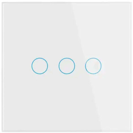Interruttore Smart 3 Vie Vetro Switch Home Luci Bianco