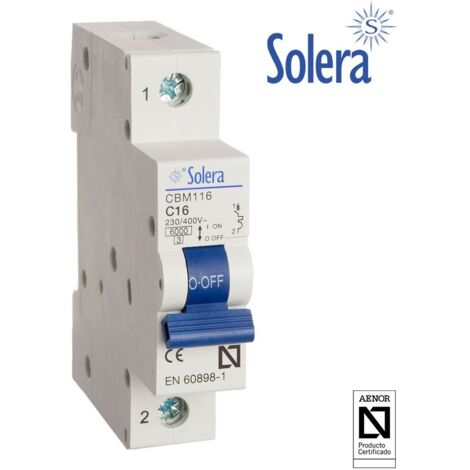 Interruttore Solera 1p 20a c 6ka 6kA 230/400