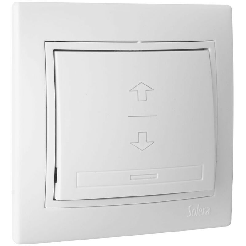 Image of Interruttore di tapparelle 10a 250v bianco con telaio s.europa solera erp21u