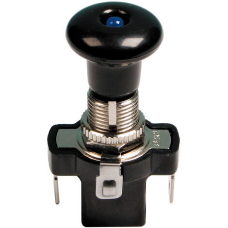 Interruttore tira-spingi con spia a Led - 12/24V - Blu - 10A