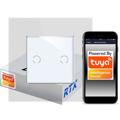 Interruttore touch a 2 circuiti ZigBee TUYA RTX SH senza N