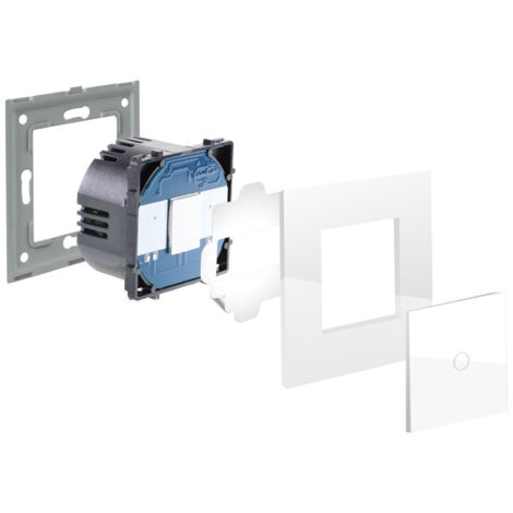 Interruttore Touch Semplice con Cornice Cristal Modern Bianco