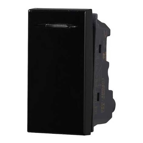 Interruttore unipolare 1P 16A compatibile Bticino Axolute colore nero Ettroit AN0401