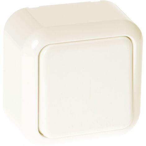 Interruttore unipolare beige antico 6x6x3 cm