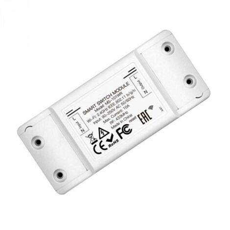 Interruttore WIFI 2.4G + RF 433MHz 10A TUYA, Smart Life 10A AC 90-250V 50/60HZ 2200W