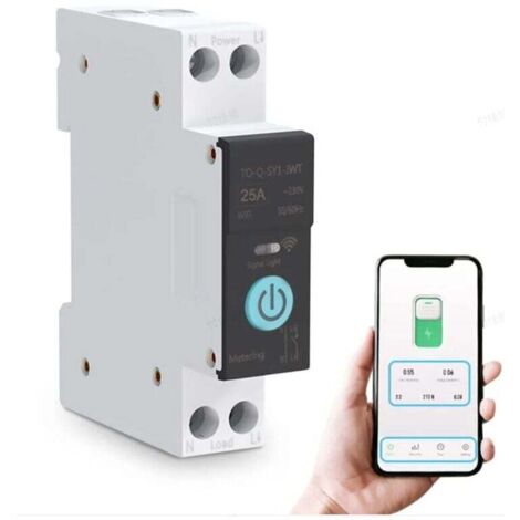 Interruttore WIFI intelligente Rosvola Interruttori automatici per la casa Controllo remoto del telefono cellulare 3 modalità di temporizzazione per elettrodomestici (25 A)