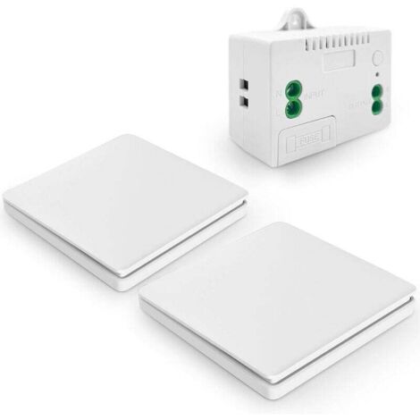 Interruttore wireless autoalimentato, senza batteria, telecomando wireless per luci ed elettrodomestici, impermeabile e sicuro, installabile direttamente in bagno
