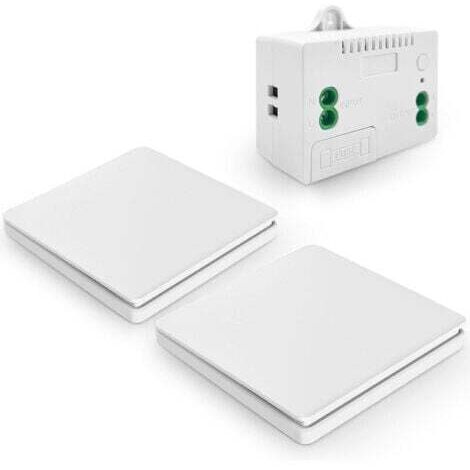 Interruttore wireless autoalimentato, senza batteria, telecomando wireless per luci ed elettrodomestici, impermeabile e sicuro, può essere installato direttamente in un bagno --INHHUB