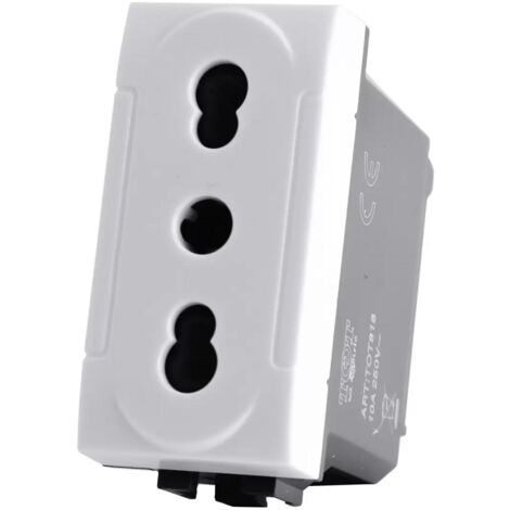 Interruttori prese pulsanti bianco frutti compatibili con Bticino Living Light e International  Presa Bival. EW41800