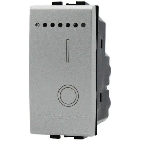 Interruttori prese pulsanti frutti compatibili Bticino Living light Tech international e air grigio argento silver  Interruttore Bipolare EW40002