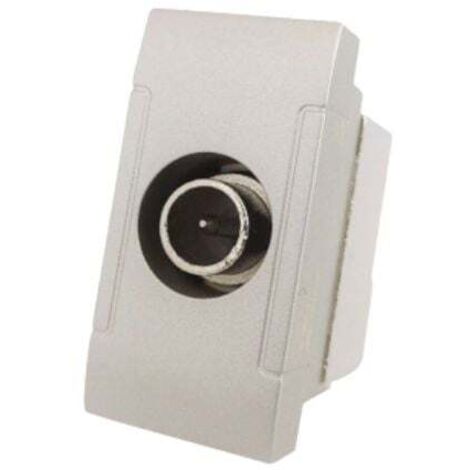 Interruttori prese pulsanti frutti compatibili Bticino Living light Tech international e air grigio argento silver  Presa TV EW42002D