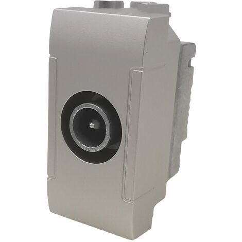 Interruttori prese pulsanti frutti compatibili Bticino Living light Tech international e air grigio argento silver  Presa TV passante