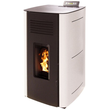 Interstoves – Poêle à granulés 13 kW étanche – Raccordement à 3 radiateurs – Rendement 97,4% – Certifié Eco Design 2022 – Flamme Verte 7 étoiles