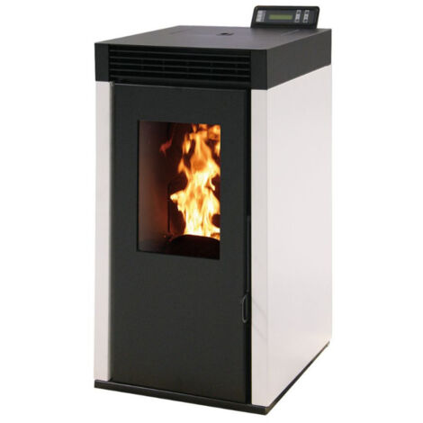 Interstoves – Poêle à granulés étanche 8kW – Rendement 93,80% – Autonomie 21h – Capacité réservoir 17kg – Compatible application mobile