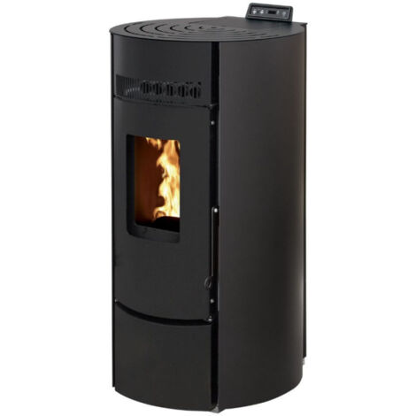 Interstoves – Poêle à granulés étanche 9 kW – Rendement 95,90% – Installation flexible façade/toit – Programmation 7 jours – Option WiFi