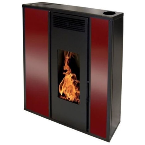Interstoves – Poêle à granulés étanche concentrique 10 kW – Rendement 93,70% – Autonomie 28h – Réservoir 25 kg – Profondeur 28 cm