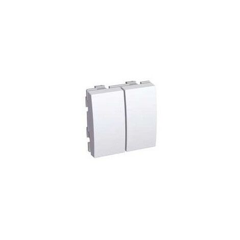 Interupteur double va et vient blanc type 45 ALTIRA SCHNEIDER ALB45026