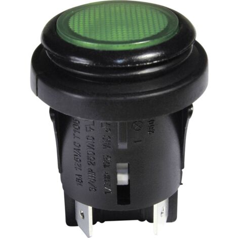 Interuttore a pressione 250 V/AC 16 A 2 x Off / On interBär IP65 Permanente 1 pz.