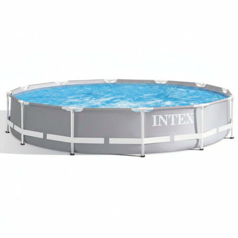 Intex 12Ft X 30In Prism Metal Frame Swimming Pool, Multi Colour