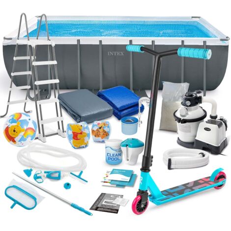 INTEX 26356 Rahmen-Gartenpool 549 x 274 x 132 cm 21-in-1 + GRATIS Scooter