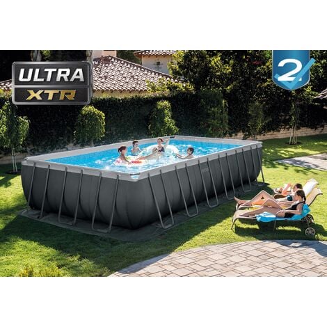 Intex 26364 Swimming Pool Ultra XTR Frame Aufstellpool rechteckig 732x366x132