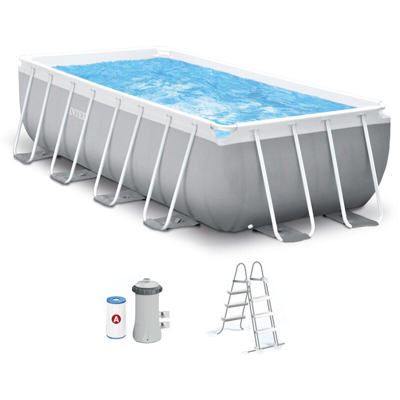 Piscina fuori terra rettangolare Intex 26788 prisma cm 400 x 200 pompa new