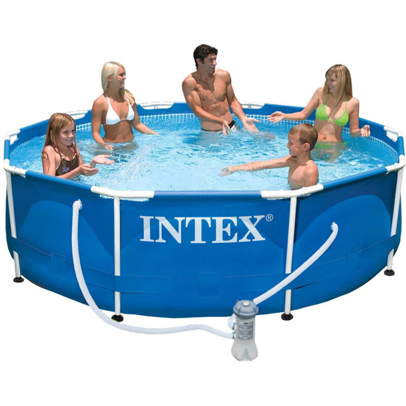 Intex - Piscine tubulaire Metal Frame 3,05 x 0,76 m + Épurateur 1 m/h