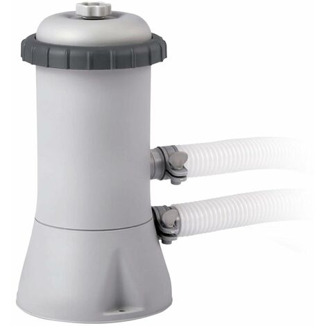 Intex 28604-Pompa Filtro a Cartuccia Krystal Clear, Flusso d'Acqua 2006 L/h,di Sistema 1703 L/h, per Piscine Easy Set da 366-396-457 cm,Frame da 366 cm, Rettangolari da 300-400 cm, Plastica, Grigio