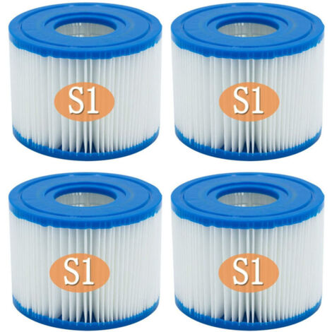 INTEX 29001E Pack de 4 cartuchos de piscina PureSpa tipo S1, fáciles de instalar