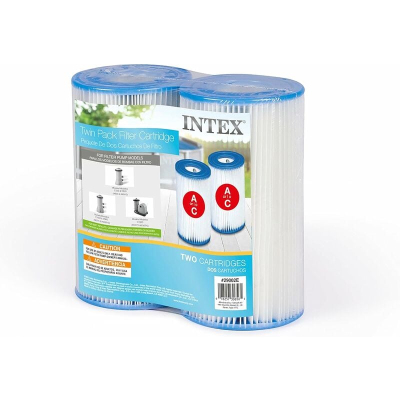 Intex 29002 Lot de 2 Cartouches filtrantes de Type a pour piscines, Blanc