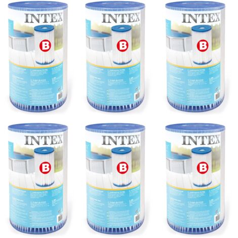 INTEX 29005 Ricambio cartone cartuccia per pompa filtro acqua piscina modello B Pezzi 6