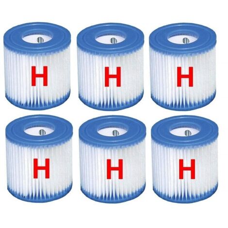 INTEX 29007 Ricambio cartone cartuccia filtro acqua modello H per pompa 28602 Pezzi 6