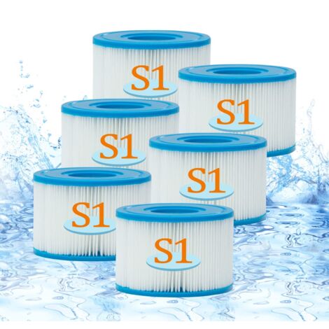 Intex 29011E Type S1 pour PureSpa Filtre,Easy Set Pool Spa Hot Tub Filter Replacement Cartridges,pour Jardin extérieur (6 pcs)