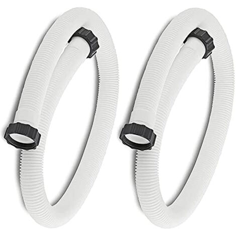 Intex 29060E Système de pompe de filtration Tuyau de rechange en plastique pour pompe de piscine 1,5 x 56 pouces (lot de 2)