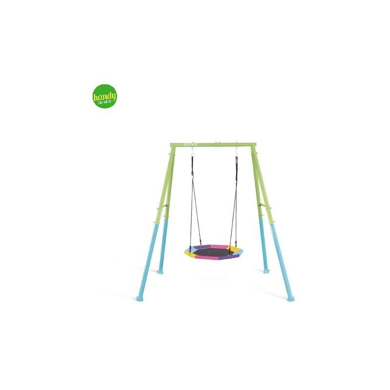 Altalena Intex Verde e Blu 201x235x200 1 componente con Dondolo Ottagonale