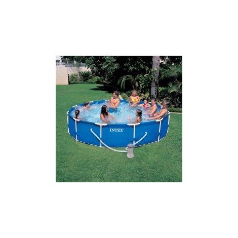 Intex 56942gs Piscine Tubulaire Ronde Avec Pompe 366 X 76 Cm