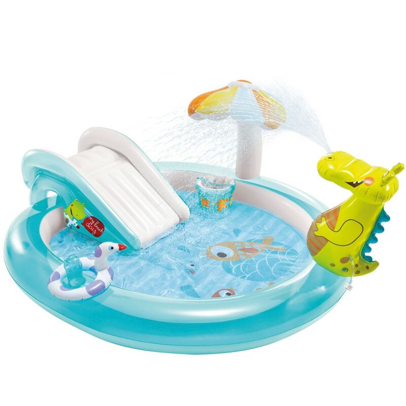 

Centro de juegos cocodrilo con tobogán intex