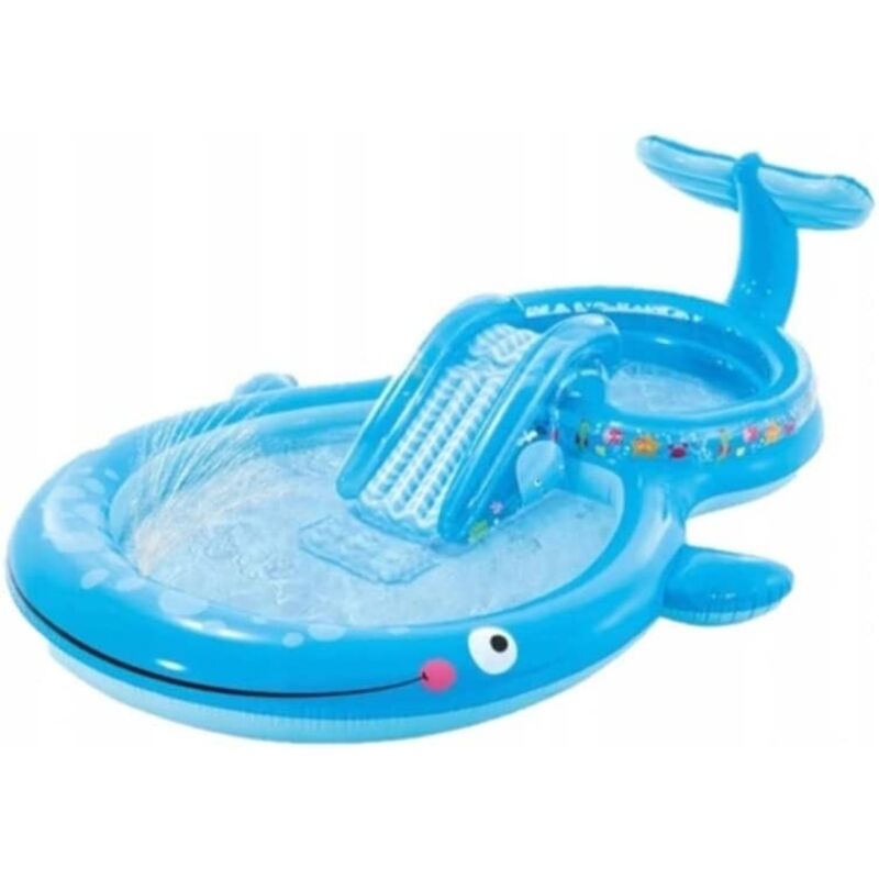Intex - Parco Giochi Acquatico Balena Piscina con Scivolo per Bambini da Esterno Acqua