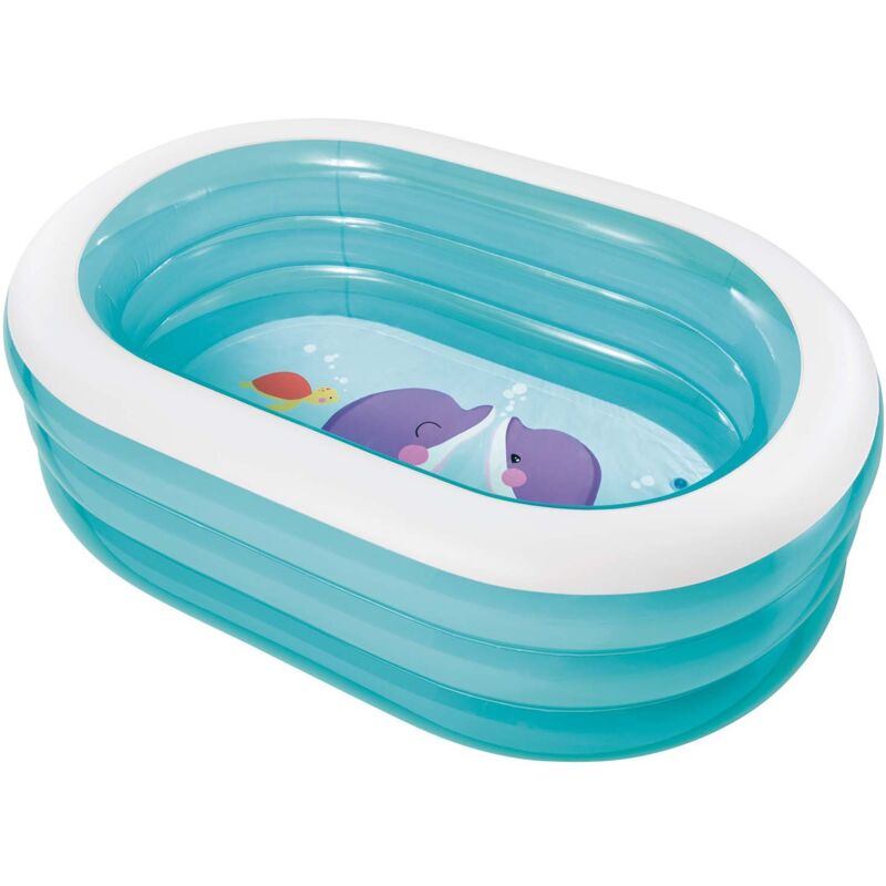 Intex - Piscina ovale baby 4 anelli +3 anni - cm.163x107x46h. - peso kg.2,69 (57482)
