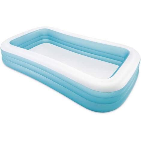 Intex 58484NP - Piscina Gonfiabile Family Rettangolare, Vinile, Multicolore, 305x183x56 cm