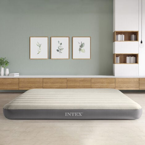 Intex 68759 - Materasso Gonfiabile Dura-Beam Classic Downy Matrimoniale,  152x203x25 cm