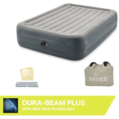 Intex 64126ND QUEEN ESSENTIAL REST AIRBED Luftbett (L x B x H) 203 x 152 x 46 cm Grau