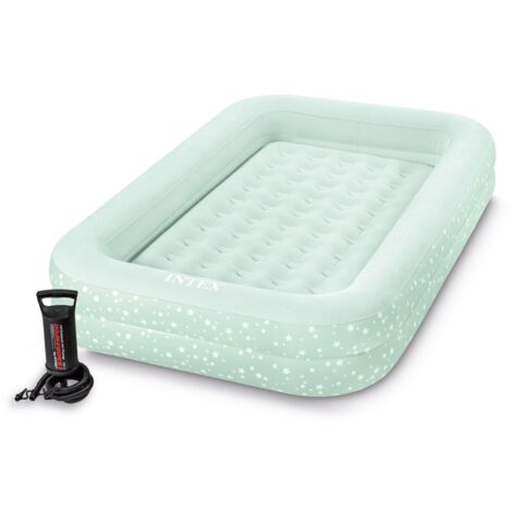 Intex 66810NP Materasso Gonfiabile Baby con Pompa Manuale Inclusa Cm 107x168x25