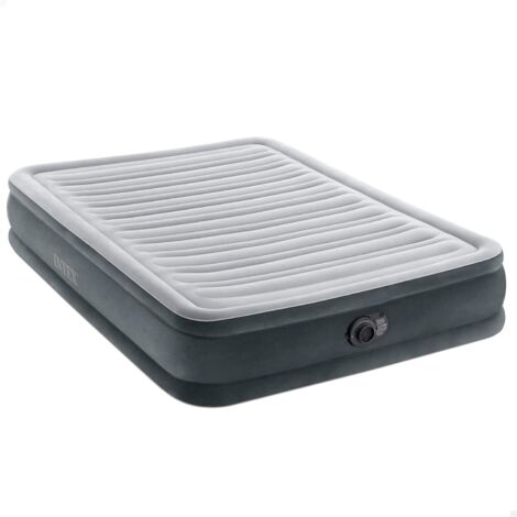 Intex - 67768ND - Lit d'appoint Comfort Plush - Électrique 2 pers., Gris, 1,92 x 1,37 x 0,35 m