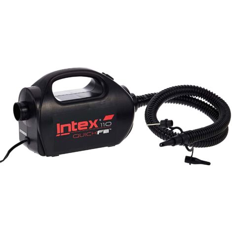Intex 68609 - Pompa Elettrica per gonfiaggio e sgonfiaggio, Accendisigari da auto, Plastica, Nero