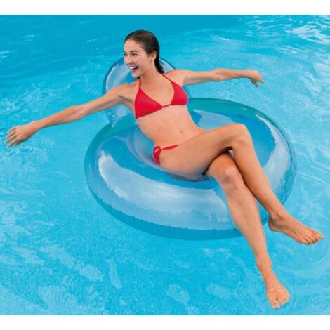Intex aufblasbare Lounge Pool Sessel Schwimmsitz blau