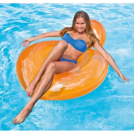 Intex aufblasbare Lounge Pool Sessel Schwimmsitz orange