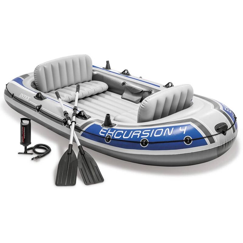 

Intex Barca Hinchable con Remos y Bomba Excursion 4 - Blanco