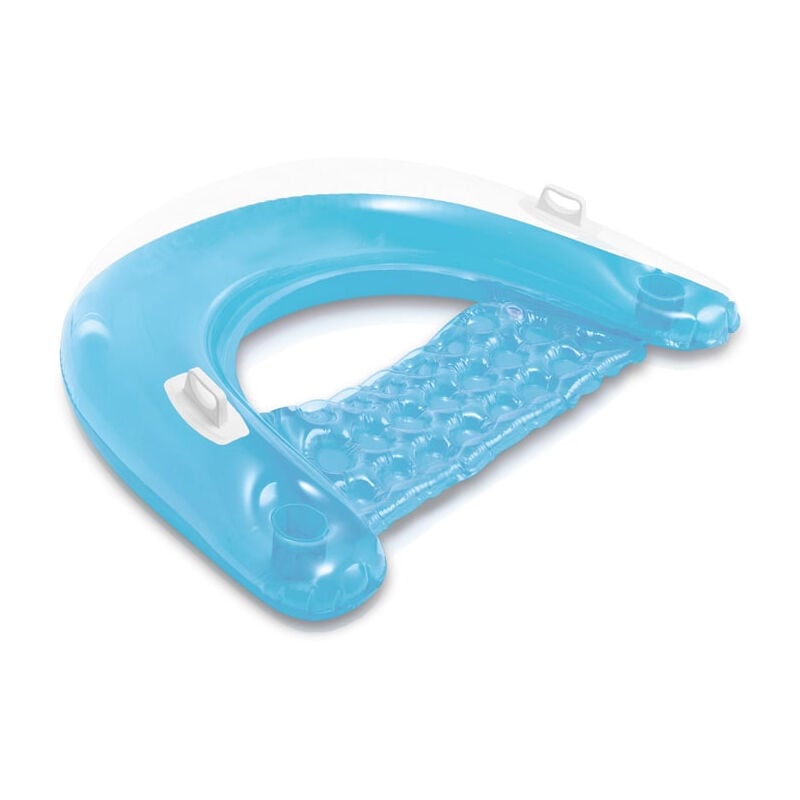Fauteuil de piscine gonflable semi-immergé Intex Sit'n Float - 152 x 99 cm - Bleu - Bleu